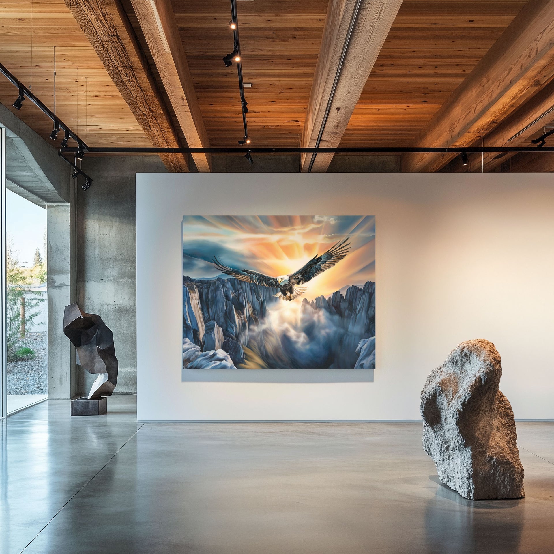 With Wings Like Eagles by Carla Slabbert — Christian fine art print shown as framed wall art, inspired by Isaiah 40:31